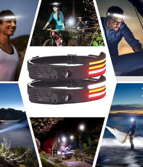 Linterna frontal LED Recargable USB