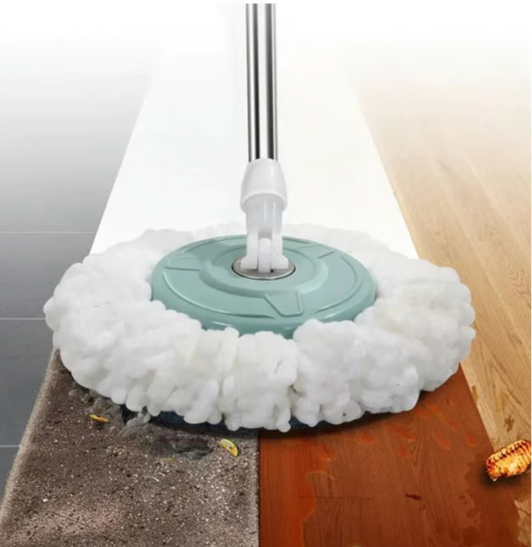 Trapeador con cubeta giratoria auto eficiente