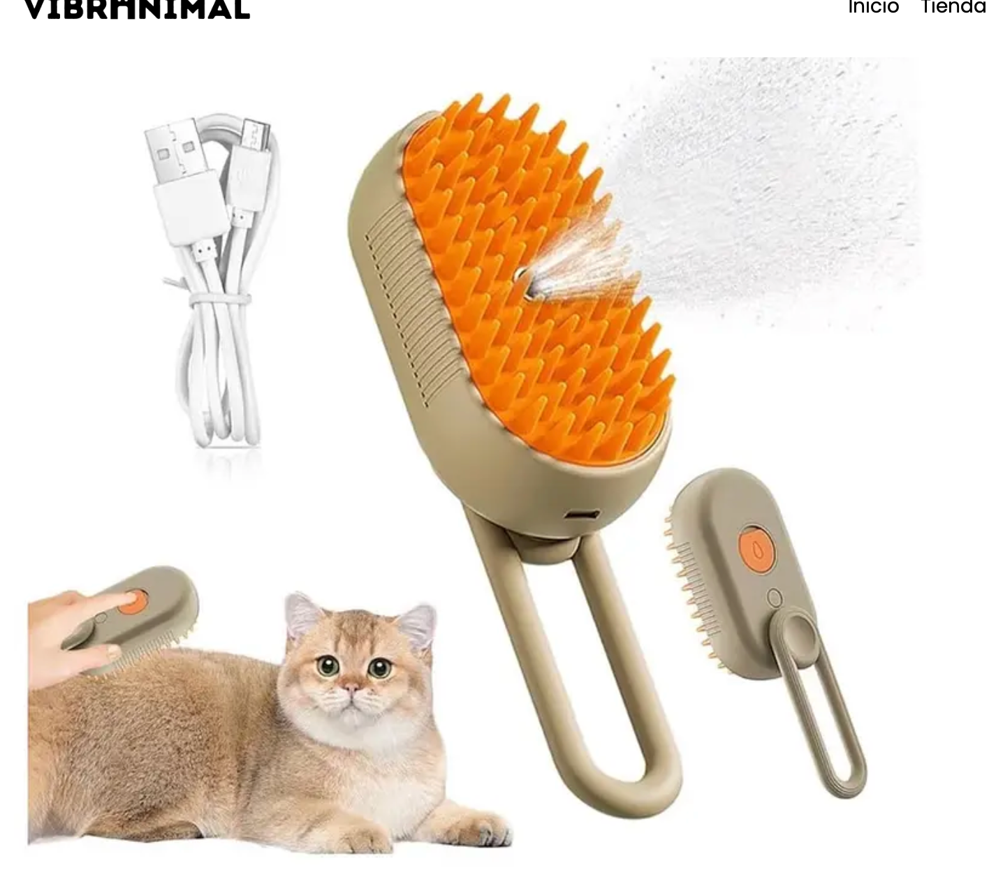 Cepillo Quitapelos Eléctrico para Mascotas – Limpieza Suave en Segundos